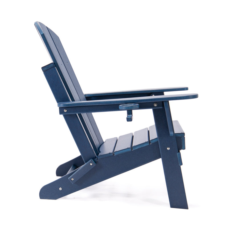Chaise Adirondack pliante d'extérieur Défino, Bleu foncé
