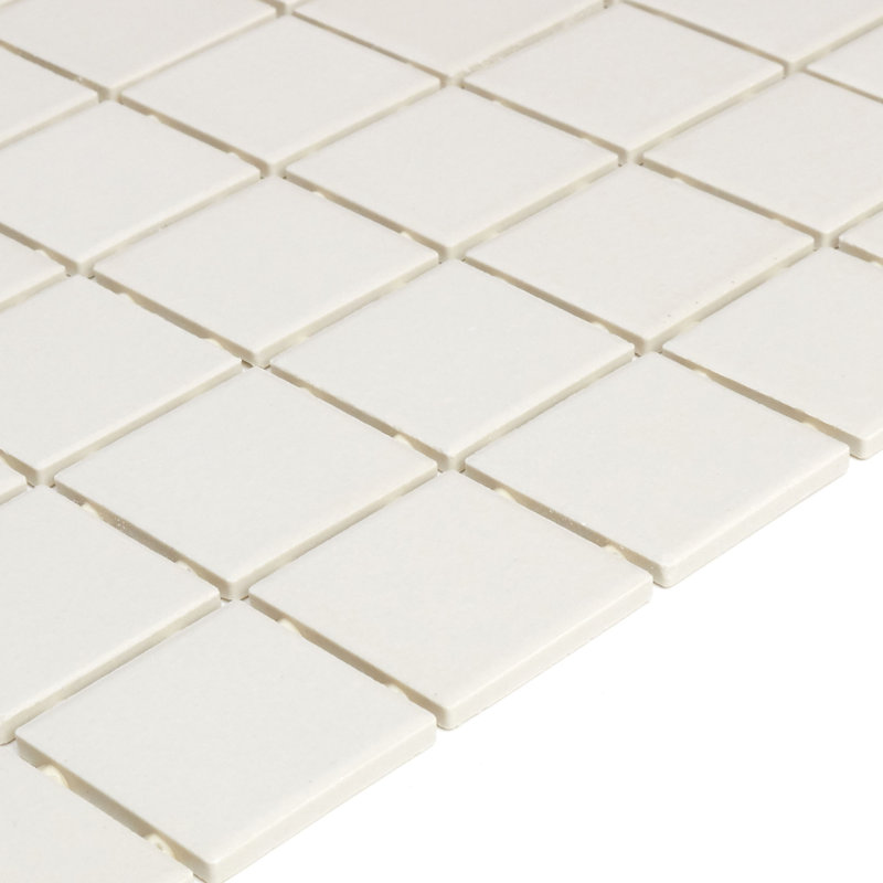 Dalton 12" x 24" Porcelain Mosaic Tile, Almond