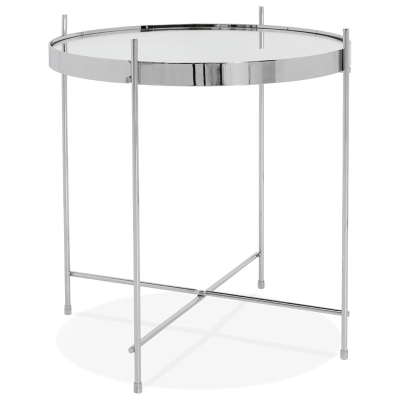 Windrim End Table, Chrome