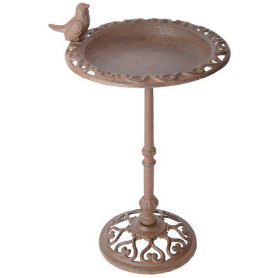 Rodney Metal Pedestal Birdbath