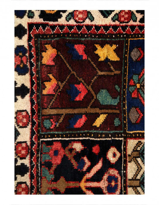 One-of-a-Kind 5'x8'4" Area Rug in Red/Navy Blue/Beige