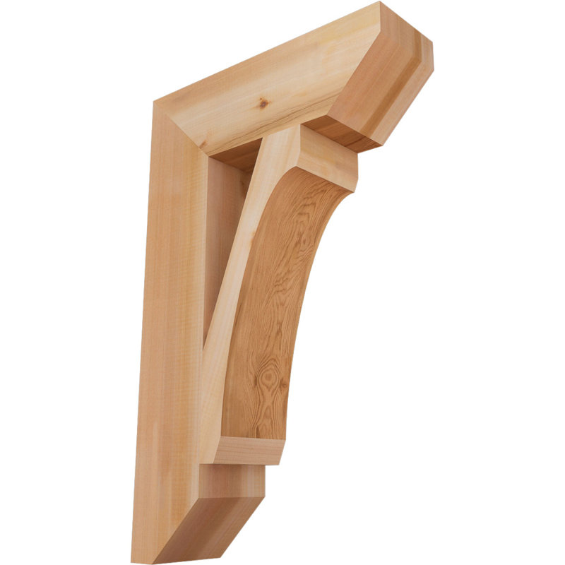 Support en bois / corbeau, Cèdre rouge de l'Ouest (lisse), H 32 po x l 5,5 po x P 20 po