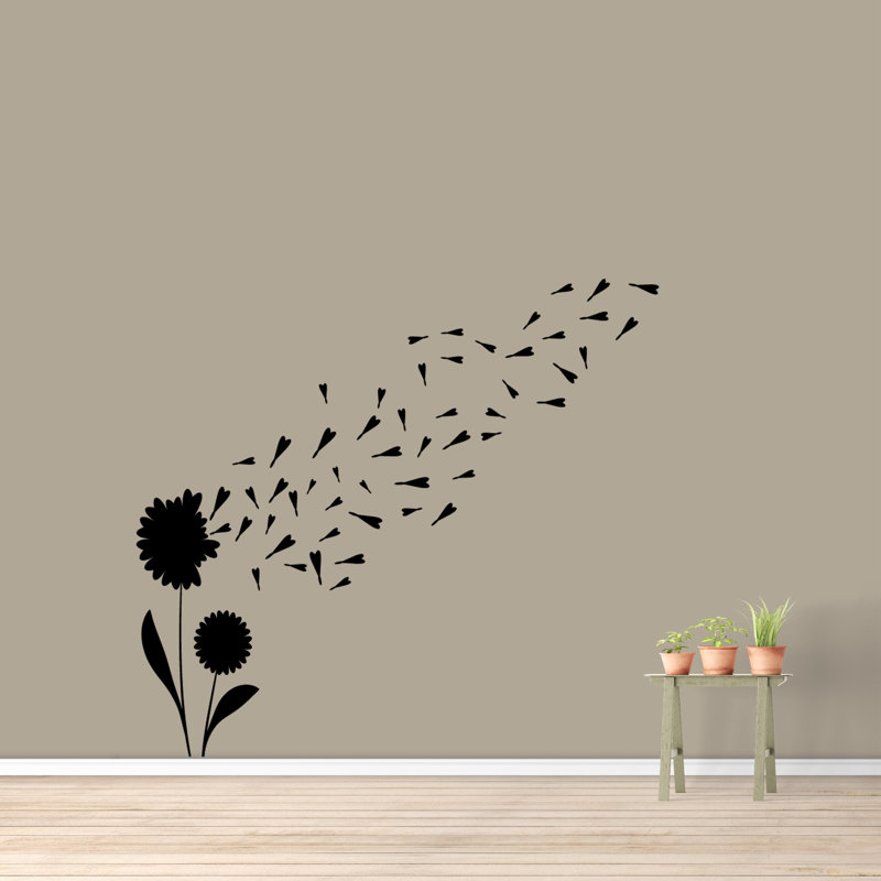 Plants & Flowers Non-Wall Damaging, Black