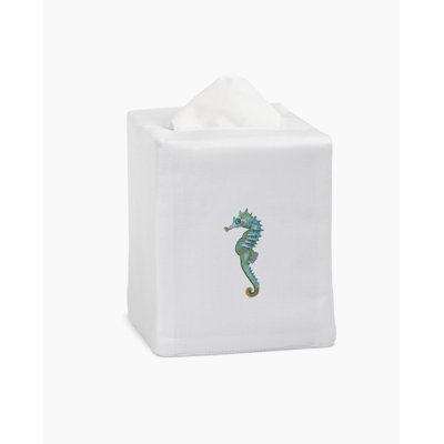 Seahorse Aqua Tissue Box Cover