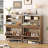 Fluted Shoe Storage Cabinet With 2 Flip Drawers