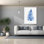 «Indigo Botanical 8» par Jean Plout, art mural sur toile