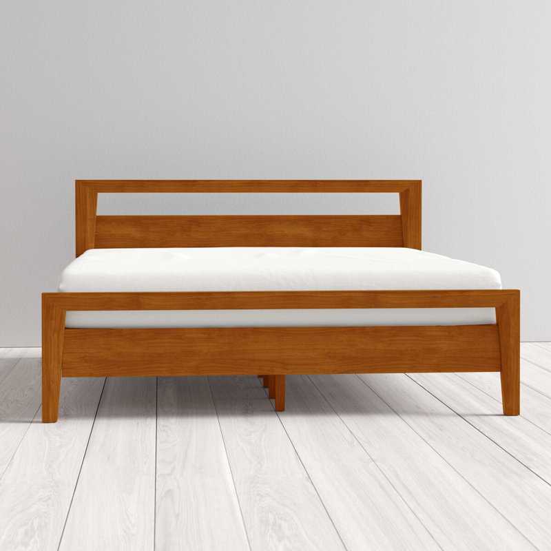 Mansfield Solid Wood Platform Bed, King, Autumn Cherry