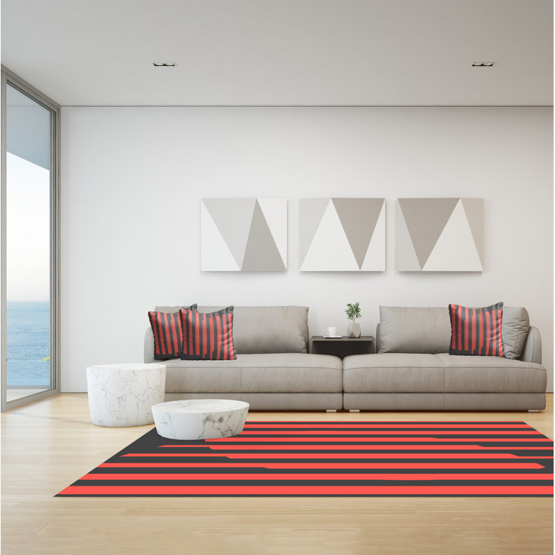 Merha Striped Indoor / Outdoor Area Rug, Rectangle 140 x 200cm