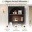 70.87" H Freestanding Modern Arched Bookcase Suite with Doors and Adjustable Shelves