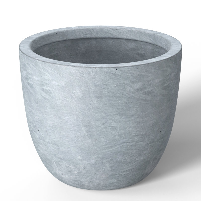 Larney Handmade Pot Planter, 11.81" H x 13.78" W x 13.78" D, Soft Slate