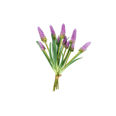  Fleurs artificielles artificielles pour la maison Fleurs artificielles de jacinthe artificielle Bouquet de fleurs réalistes pour la décoration de la table Centre de table Vase mauve
