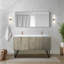Ensemble de meuble-lavabo double, comptoir en quartz blanc et robinet en or rose (SINK SINK)
