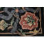 Tapis noir noué à la main de conception unique 8 pi 9 po x 11 pi 6 po