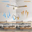 Ventilateur de plafond standard à DEL à 3 pales de 52 po avec commande murale et ensemble d'éclairage inclus Gasparas-135066831-135066834