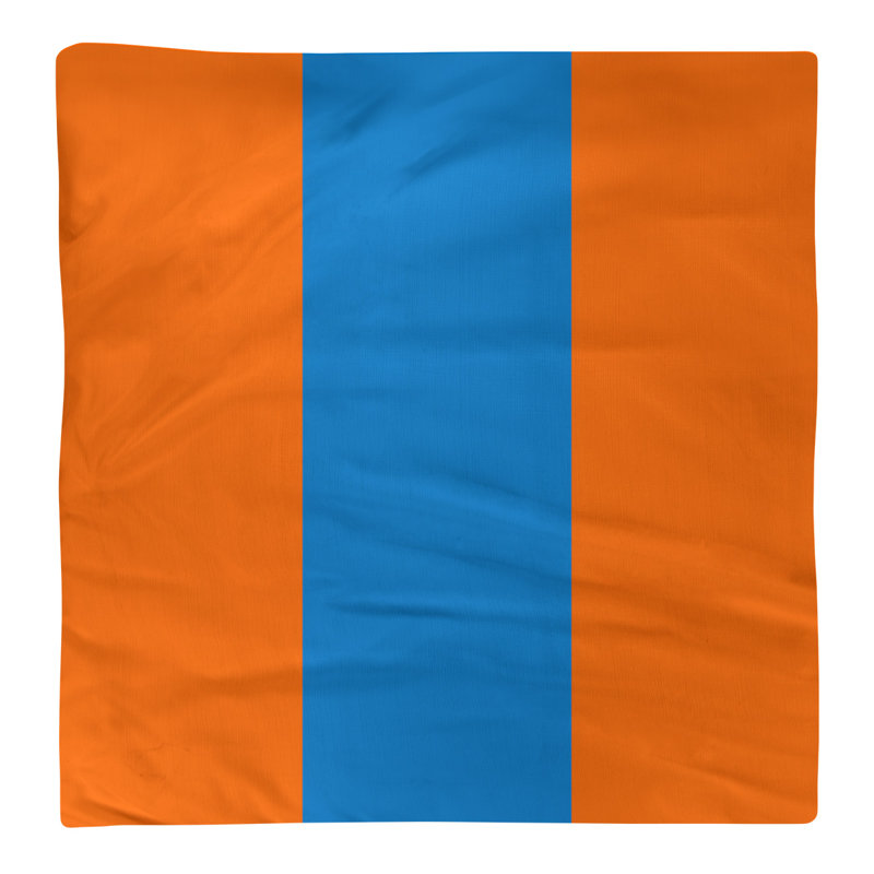 Serviette de coton 22" miami dîner, Orange / Bleu