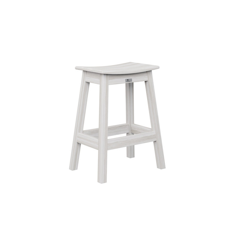 Berlin Gardens Saddle Bar Stool, Seashell, 24.75"
