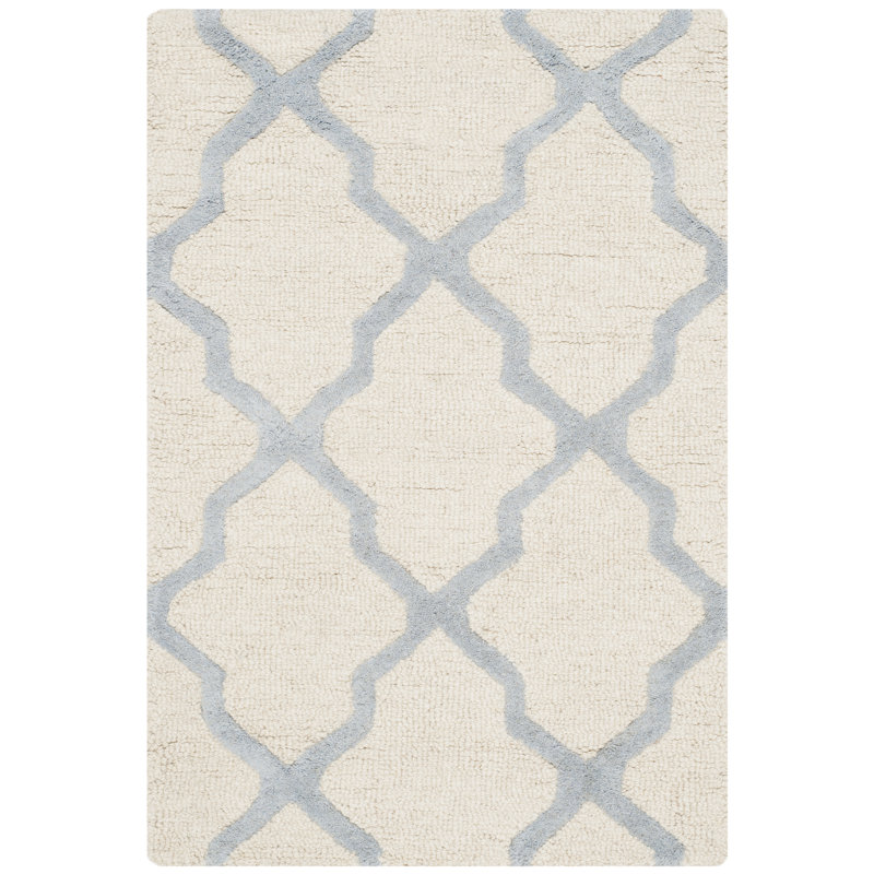 Darbonne Geometric Wool Hand Woven Area Rug, Rectangle 61 x 91 cm