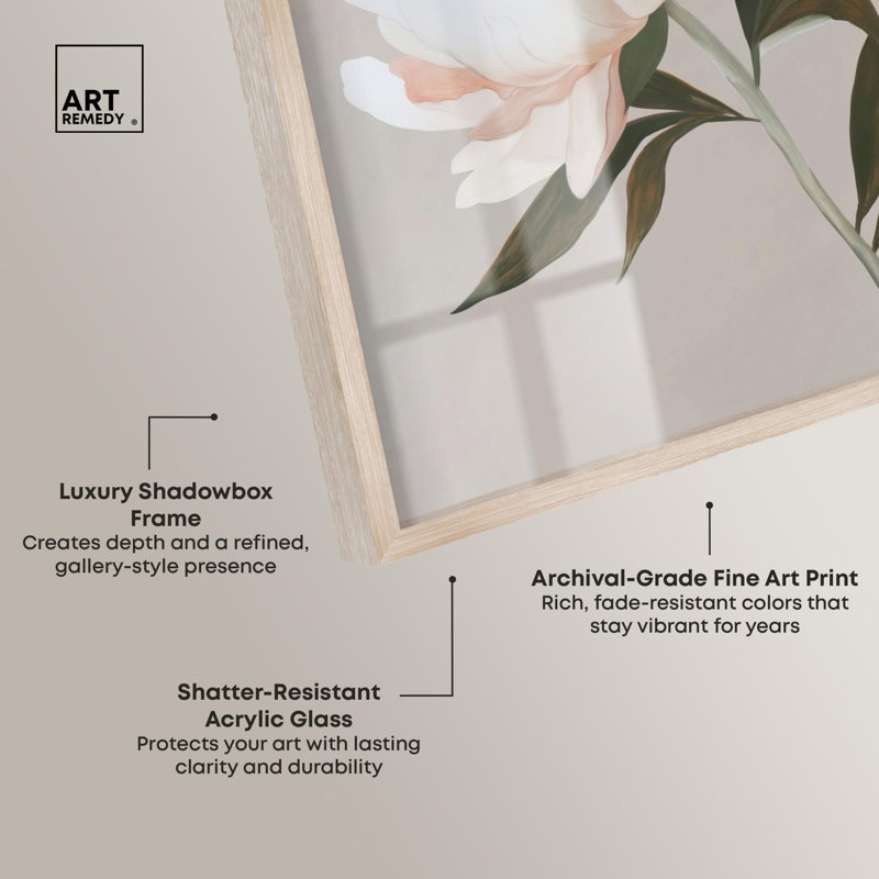 Décoration murale Whit Whitve Unveile Shadowbox, H 16 po x l 11 po, Crème, crème