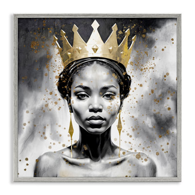 «Woman in Crown Gazing», art de la giclée encadrée par Kim Allen