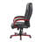 Zoey High-Back Executive Chair, Black Vinyl, Mahogany Wood Finish-117561289