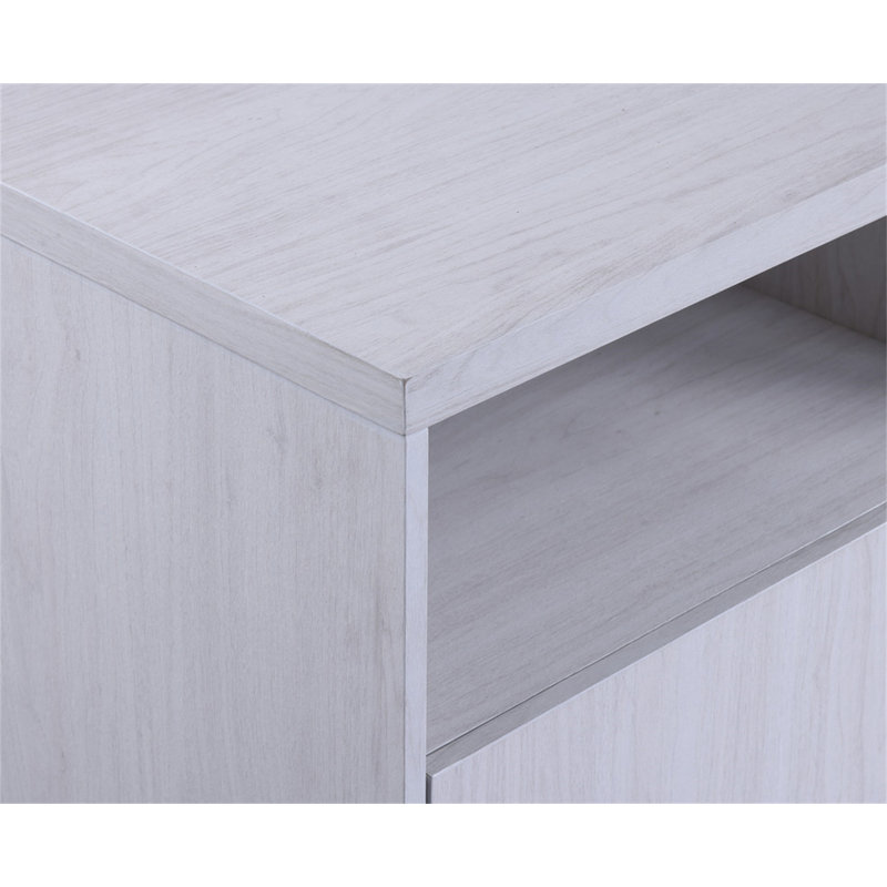 Console de meuble télé Ambrogio, White Walnut