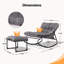 Fauteuil inclinable de patio en métal avec repose-pieds-1311216898