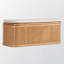 Banc de rangement avec plateau relevable en rotin naturel Brienda, H 17,55 po x l 47,07 po x P 16,35 po