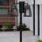  Matte Black Double-Head 2-Light 98.38" H Solar Powered Lamp Post (Full)