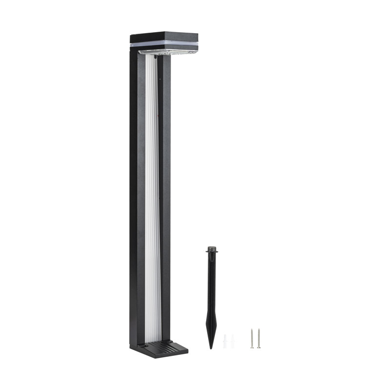 Sentry Modern Black Solar LED Pathway Lights with Blue Accent - 2 Pack