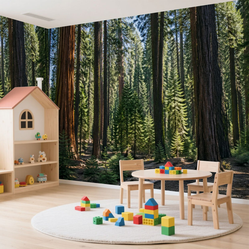Papier peint adhésif autocollant Sunlight Giant Trees Majestic Forest, L 99,6 po x l 144 po