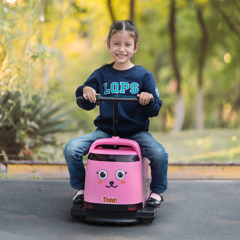 Tobbi 12V Electric Box Car with High-Low Speeds, Variable Speed Throttle, Horn, Music, Battery Powered Ride On for kids 8-12