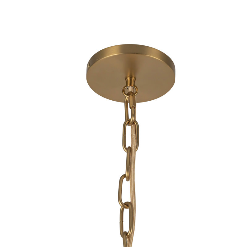 Luminaire suspendu 7 po Cherise, Doré, H 81,75 po x l 6,75 po x P 6,75 po