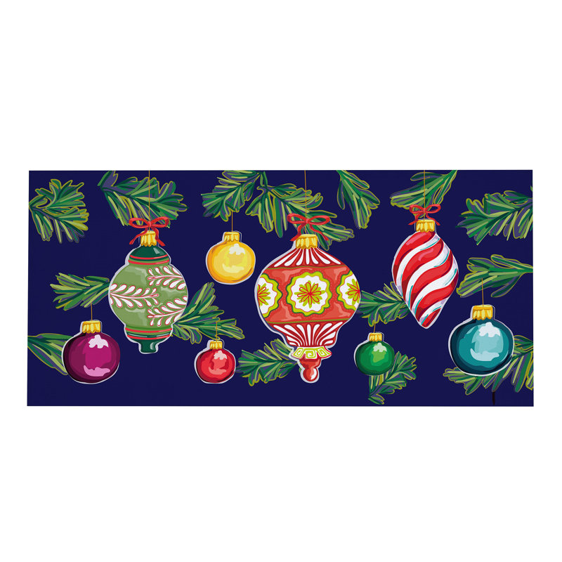Tapis de Noël Happy Holiday Ornaments Sassafras