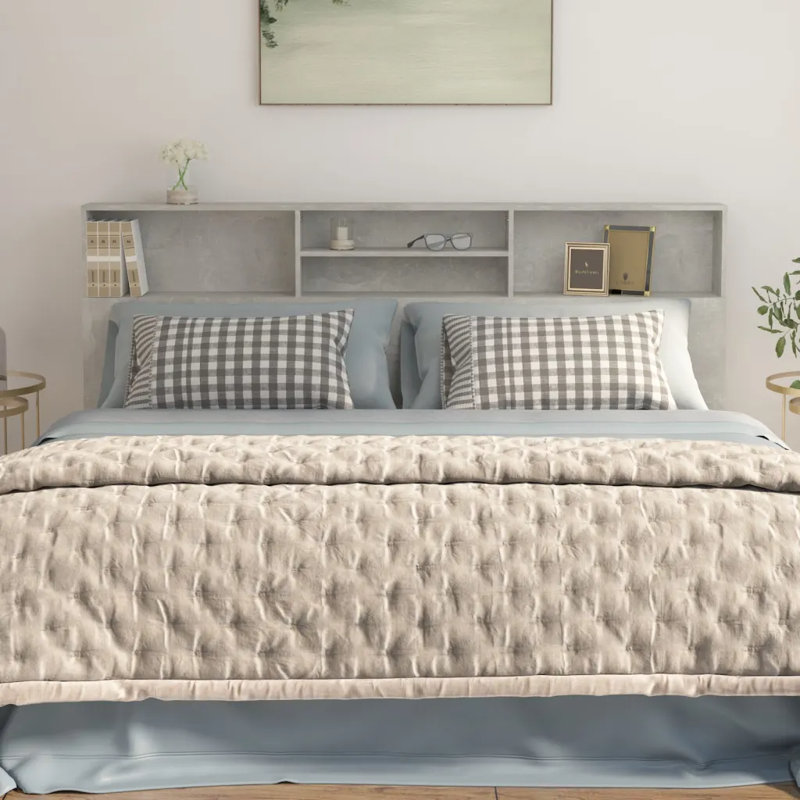 Melchor Headboard, Concrete Grey, 103.5" H x 200" W x 19" D