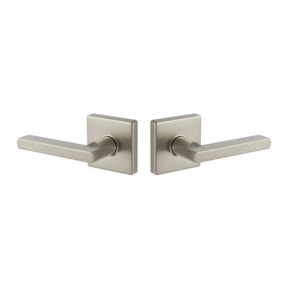 Expressions by Emtek Clapton Passage Leverset with Square Rosette, Satin Nickel