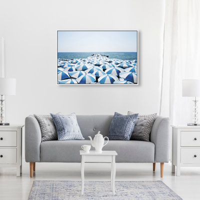 " Blue Umbrella Beach " Print