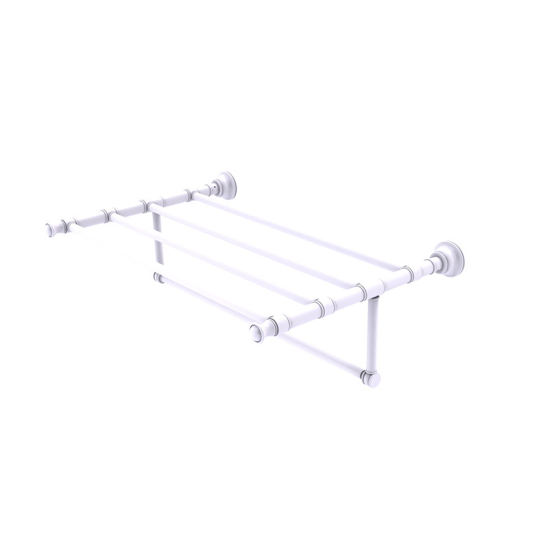 Porte-serviettes mural Freyja, Blanc mat, P 13,7 po x l 38 po x P 6,5 po