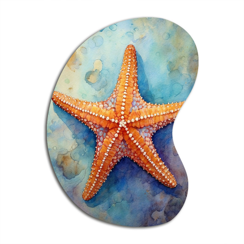 Sculpture murale épineuse en forme d'étoile de mer II, H 31 po x l 22 po