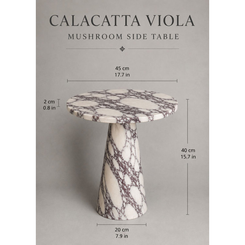 Table de bout Calacatta Viola