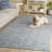 Abstract 175 Hand Tufted Wool; Cotton No Pattern Rug in Blue/Ivory-1647519078