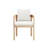 Pablo Solid Acacia Wood Dining Set With Table And Chairs, White-849663785