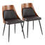  Chaise de salle à manger en similicuir Aurika avec pieds fuselés en métal-1190285186-1190285184