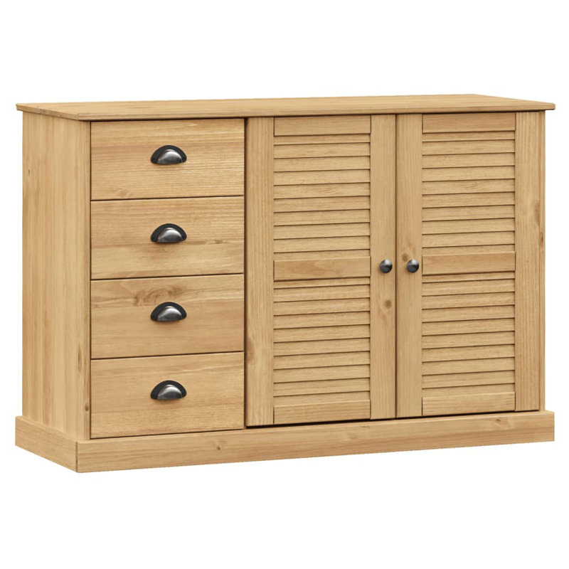 Peoa 113cm Solid Wood Sideboard, Brown