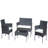 4 PC Patio Furniture Set Outdoor Patio Cushioned Seat Sofa