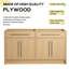 Base de meuble-lavabo autoportant 60 po, armoire de rangement moderne en contreplaqué avec 4 portes à fermeture douce, support en bois sans évier, chêne-192495622
