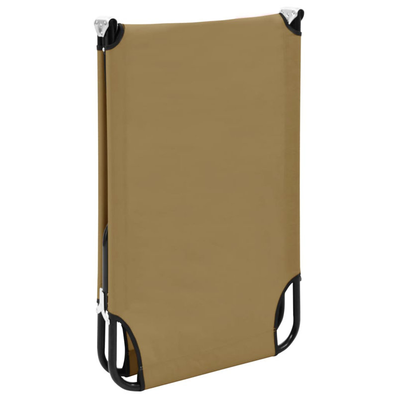 Natchez Folding Sunlounger Outdoor Cot, Taupe