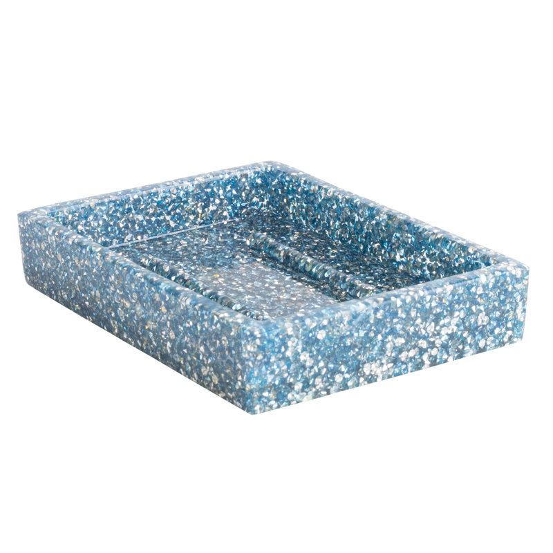 Sparkles Home Luminous Soap Dish | Rhinestone-Studded Resin | Durable & Easy to Clean, Ice