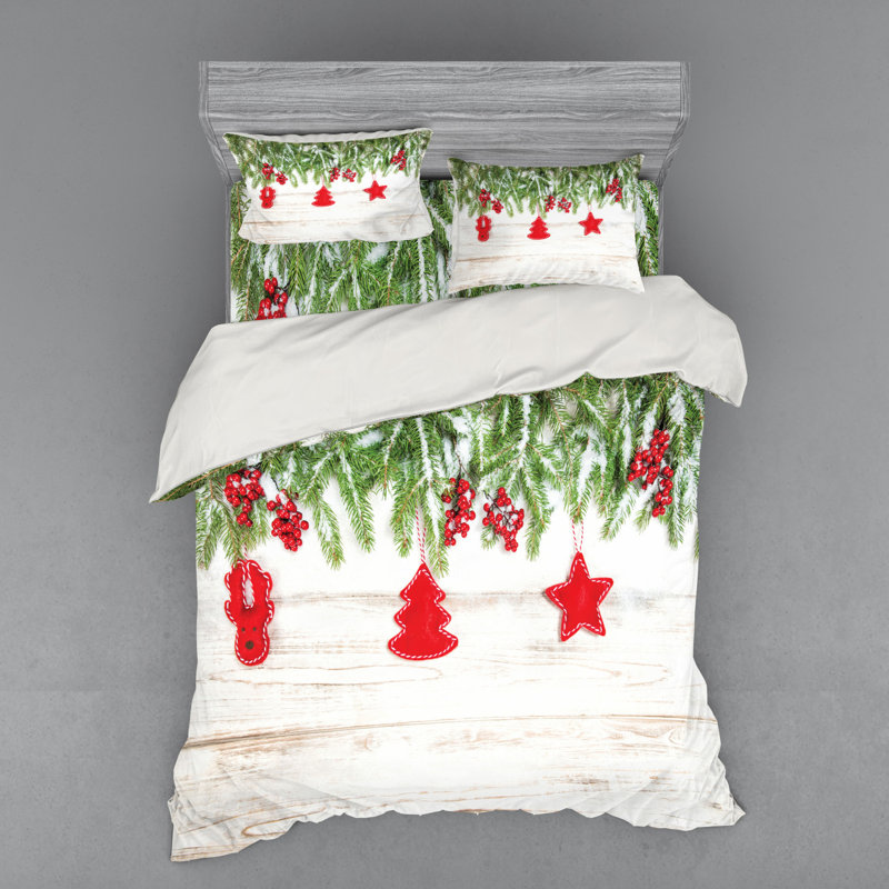 Farmhouse / Country Polyester Duvet Cover, Queen Duvet Cover + 3 Additional Pieces