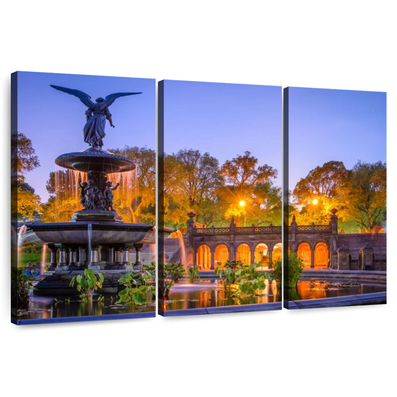 Lilie Bethesda Fountain, 28" H x 45" W