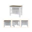 Ensemble de cuisine 2 pièces avec îlot et armoire murale en bois d'ingénierie blanc Briargate